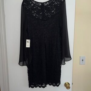 Formal black lace dress